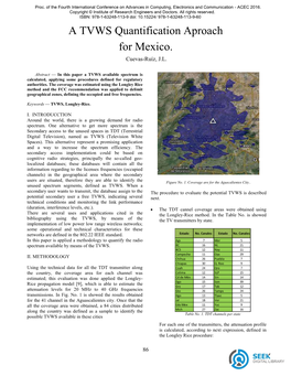 A TVWS Quantification Aproach for Mexico. Cuevas-Ruíz, J.L