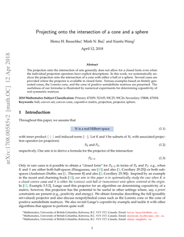 Projecting Onto the Intersection of a Cone and a Sphere