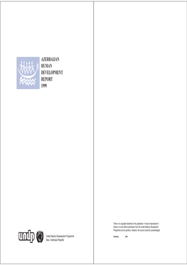 Azerbaijan Human Development Report 1999