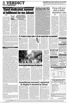 Focus Will Now Shift to Babri Demolition Case