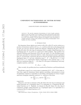 Arxiv:1911.13240V2 [Math.RA]