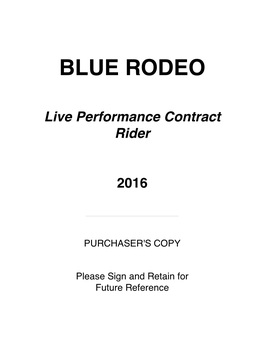 A. Blue Rodeo Rider 2016