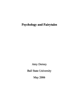 Psychology and Fairy Tales