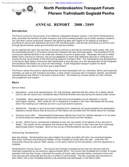 Annual Report 2008 - 2009