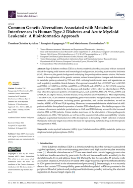 Common Genetic Aberrations Associated with Metabolic Interferences in Human Type-2 Diabetes and Acute Myeloid Leukemia: a Bioinformatics Approach