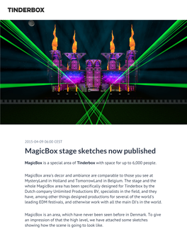 Magicbox Stage Sketches Now Published