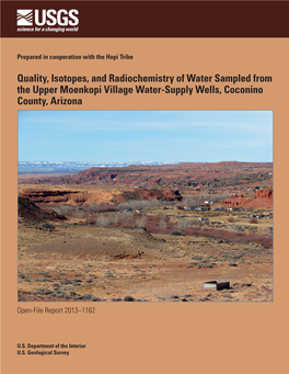 Quality, Isotopes, and Radiochemistry of Water Sampled from the Upper Moenkopi Village Water-Supply Wells, Coconino County, Arizona