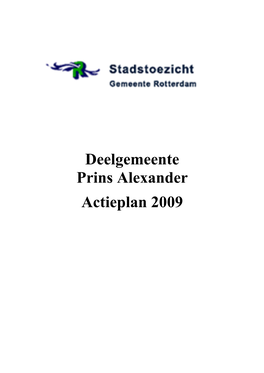 Deelgemeente Prins Alexander Actieplan 2009