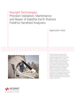 Satellite Earth Stations Validation, Maintenance & Repair