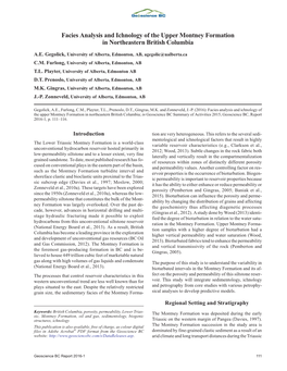 Facies Analysis and Ichnology of the Upper Montney Formation in Northeastern British Columbia