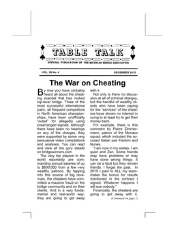 The War on Cheating Y Now You Have Probably with It