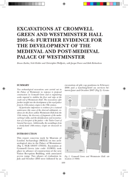 Excavations at Cromwell Green and Westminster Hall 2005—6: Further Evidence for the Development of the Medieval and Post-Medieval Palace of Westminster