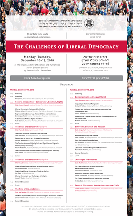 The Challenges of Liberal Democracy