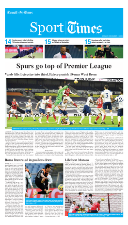 15 14 15 Spurs Go Top of Premier League