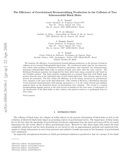 The Efficiency of Gravitational Bremsstrahlung Production in The