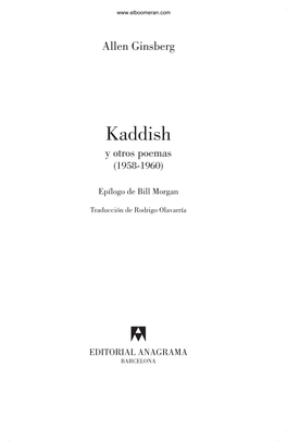 Kaddish Y Otros Poemas (1958-1960)