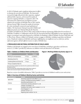 El Salvador SIGNIFICANT ADVANCEMENT