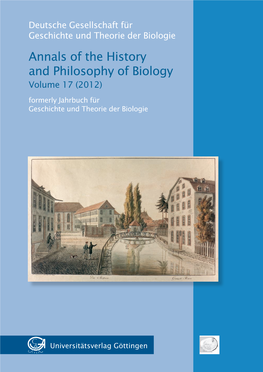 Annals of the History and Philosophy of Biology