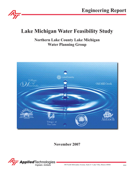 Lake Michigan Water Feasibility Study