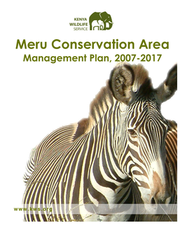 Meru Conservation Area Management Plan, 2007-2017