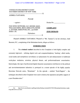 Case 1:17-Cv-02958-GBD Document 5 Filed 04/25/17 Page 1 of 34