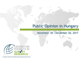 Public Opinion in Hungary