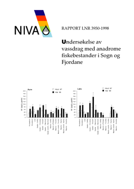 Undersøkelse Av Vassdrag Med Anadrome Fiskebestander I Sogn Og Fjordane