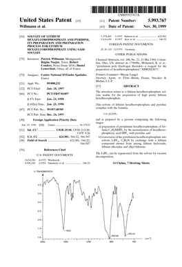 United States Patent (19) 11 Patent Number: 5,993,767 Willmann Et Al