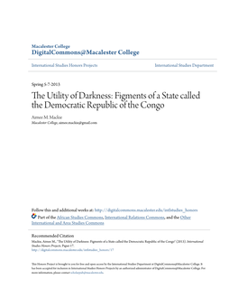 Figments of a State Called the Democratic Republic of the Congo Aimee M