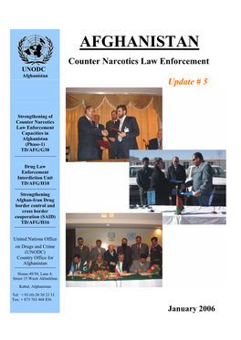 Afghanistan: Counter Narcotics Law Enforcement