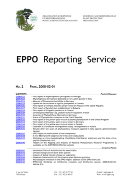 EPPO Reporting Service