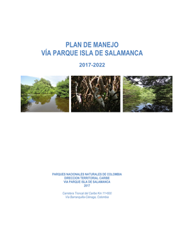 Plan De Manejo Vía Parque Isla De Salamanca