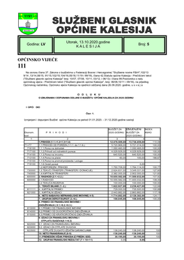 Službeni Glasnik Broj 5/20