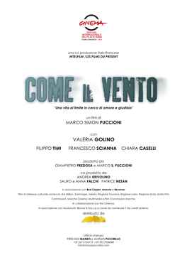 Come Il Vento Pressbook