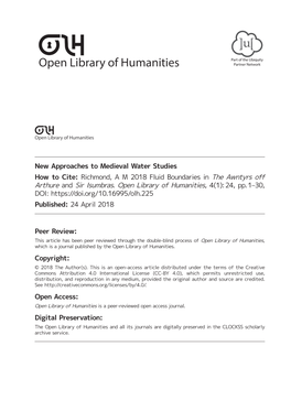 Fluid Boundaries in the Awntyrs Off Arthure and Sir Isumbras