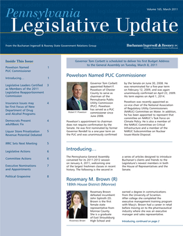 Legislative Update