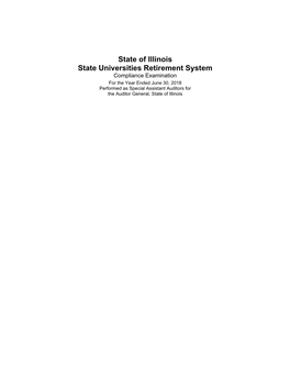 State of Illinois State Universities Retirement System
