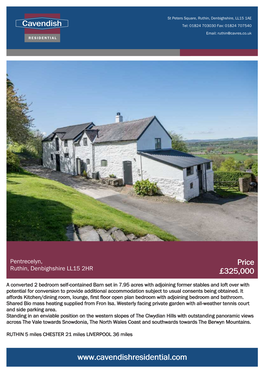 Pentrecelyn, Ruthin, Denbighshire LL15 2HR