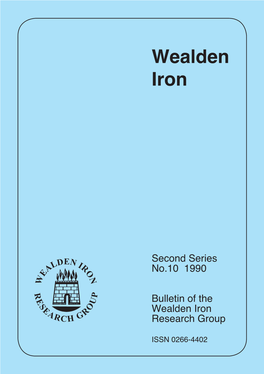 Wealden Iron, Second Series Volume 10, 1990