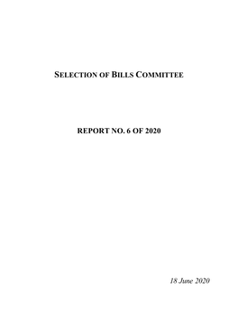 Report No. 6 of 2020