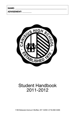 Student Handbook 2011-2012