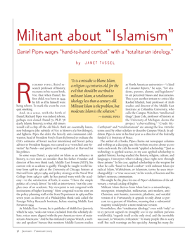 Militant About “Islamism”