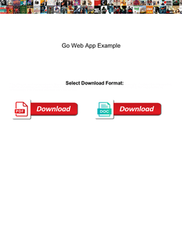 Go Web App Example