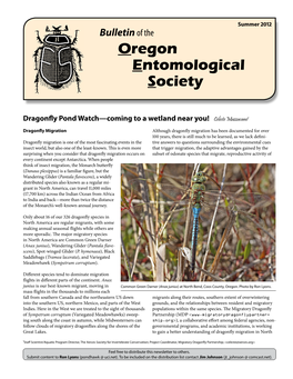 Summer 2012 Bulletin of the Oregon Entomological Society