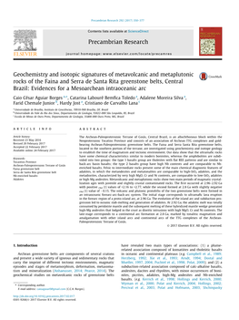 Geochemistry and Isotopic Signatures of Metavolcanic and Metaplutonic