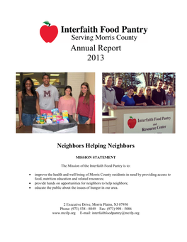 Interfaith Food Pantry Is To