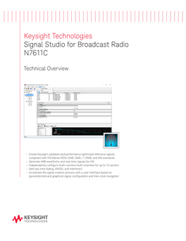 Keysight Technologies Signal Studio for Broadcast Radio N7611C