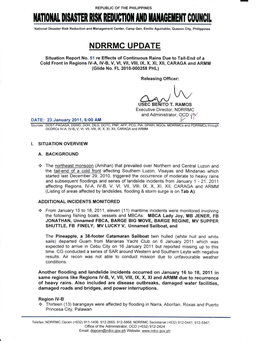 NDRRMC Sitrep 51,23Jan2011, 6:00AM