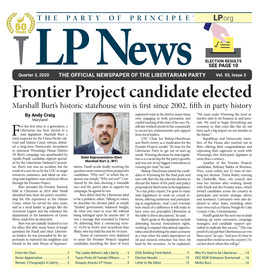 Frontier Project Candidate Elected