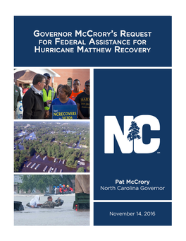 Gov. Pat Mccrory's Letter to the North Carolina Congressional Delegation